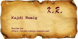 Kajdi Remig névjegykártya
